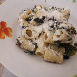 Mezze maniche ricotta e spinaci