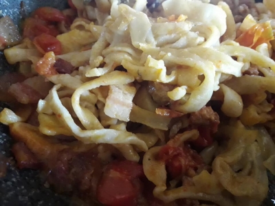 Tagliolini acqua e farina alla zozzona