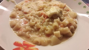 Pasta e patane ca provola