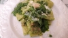 Paccheri salsiccia, rucola e mandorle
