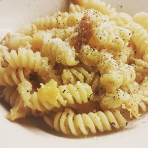 Fusilli cachi, broccoli e gorgonzola