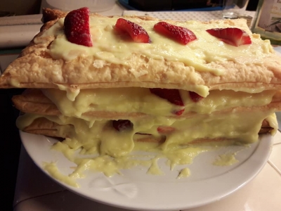 Millefoglie crema e fragole 