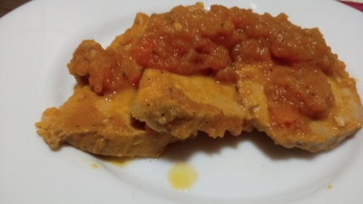 Arrosto di arista con salsa di carote
