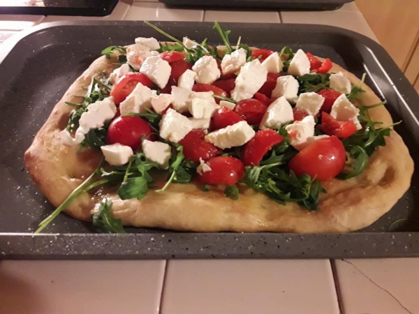 Focaccia Rucola e pomodorini