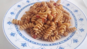 Fusilli integrali con i ceci, piccante!