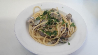 Spaghetti alla chitarra con lupini